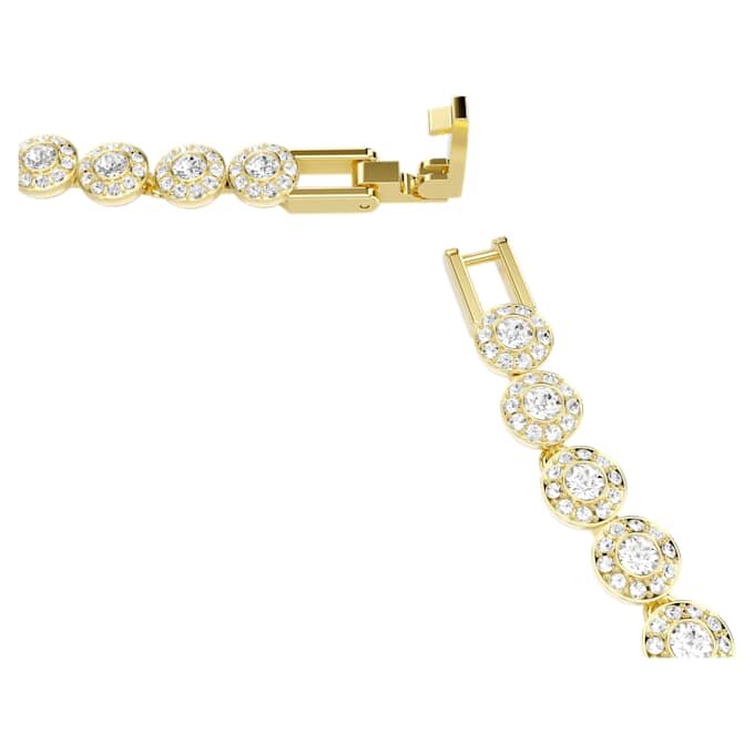 Una Angelic Necklace Round Cut, Small, White, Gold-Tone Plated Una Angelic Necklace Round Cut, Small, White, Gold-Tone Plated