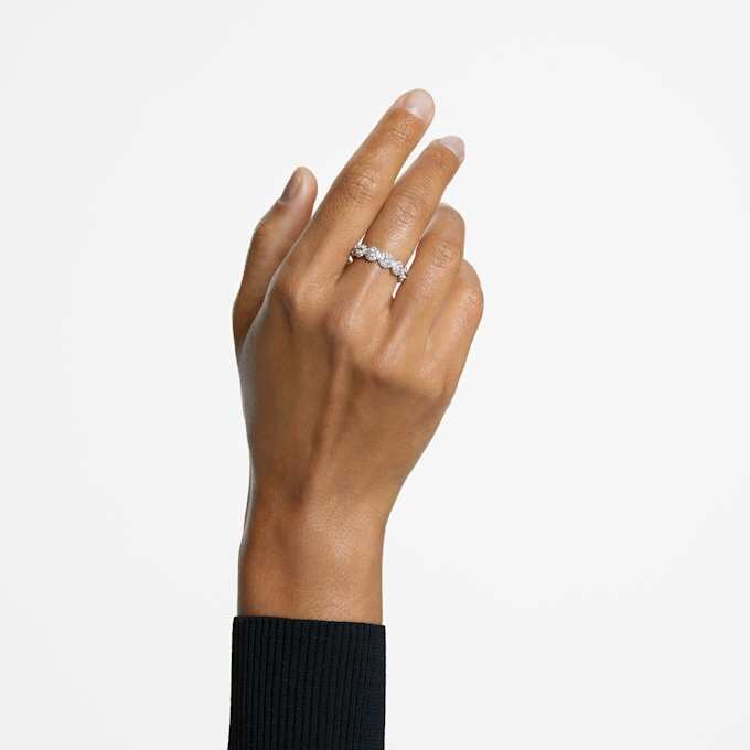 Una Angelic Ring Round Cut, White, Rhodium Plated Una Angelic Ring Round Cut, White, Rhodium Plated