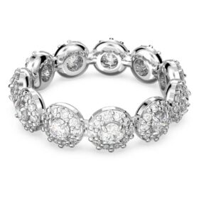 Una Angelic Ring Round Cut, White, Rhodium Plated Una Angelic Ring Round Cut, White, Rhodium Plated