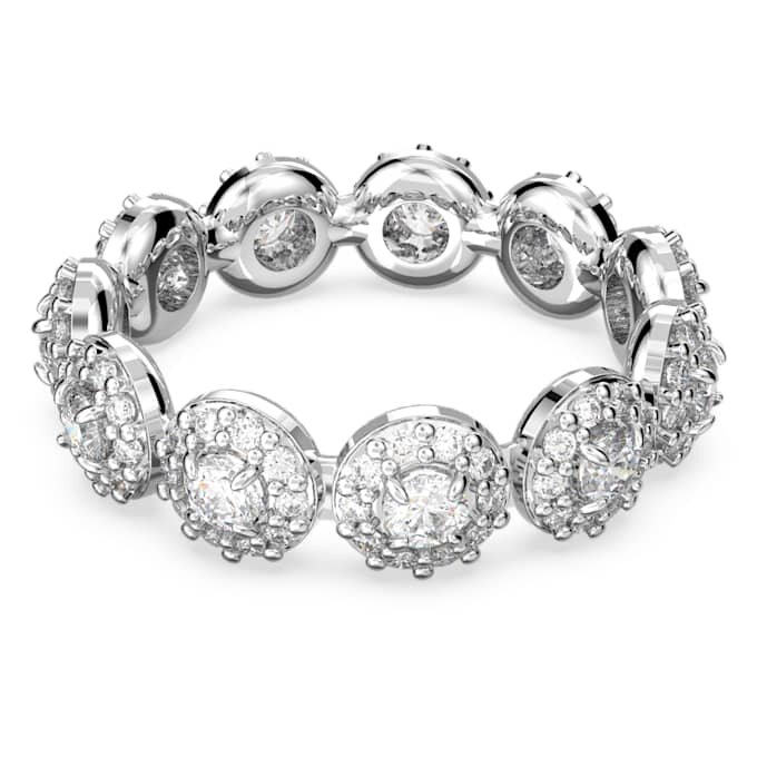 Una Angelic Ring Round Cut, White, Rhodium Plated Una Angelic Ring Round Cut, White, Rhodium Plated