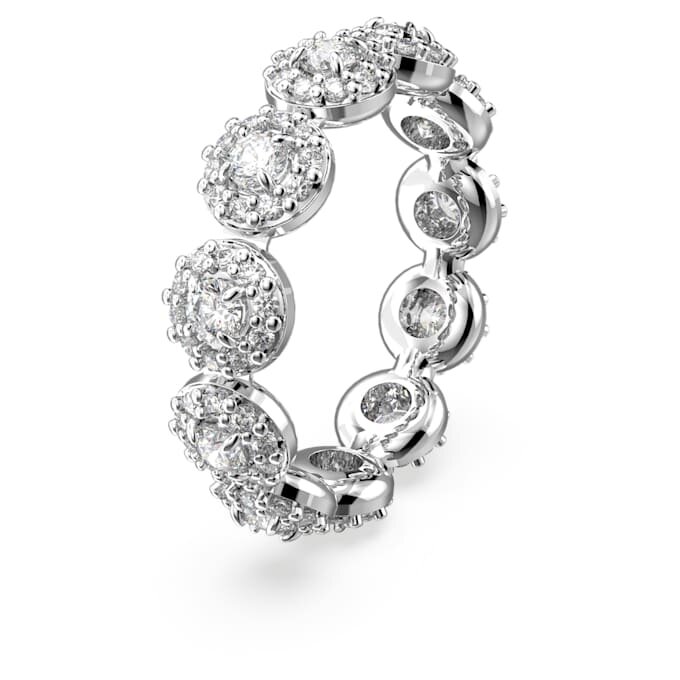 Una Angelic Ring Round Cut, White, Rhodium Plated Una Angelic Ring Round Cut, White, Rhodium Plated