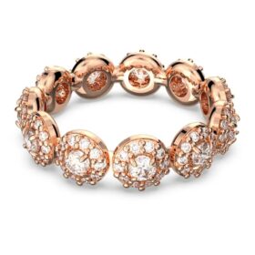 Una Angelic Ring Round Cut, White, Rose Gold-Tone Plated Una Angelic Ring Round Cut, White, Rose Gold-Tone Plated