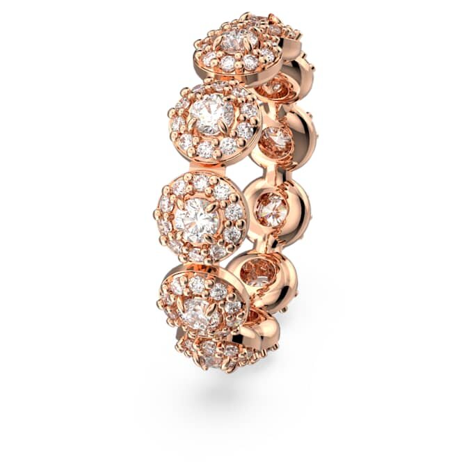 Una Angelic Ring Round Cut, White, Rose Gold-Tone Plated Una Angelic Ring Round Cut, White, Rose Gold-Tone Plated