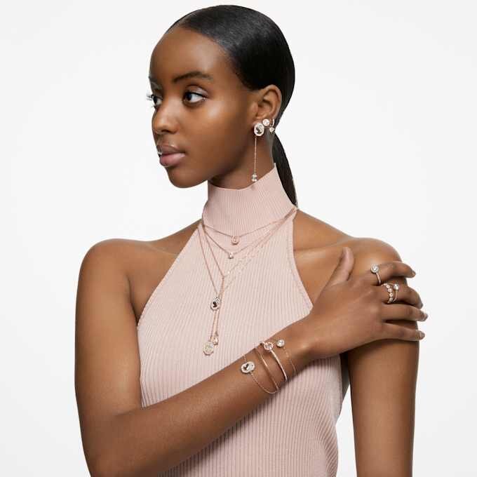 Una Angelic Ring Round Cut, White, Rose Gold-Tone Plated Una Angelic Ring Round Cut, White, Rose Gold-Tone Plated