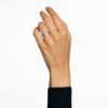 Una Angelic Ring Round Cut, White, Silver-Tone Finish