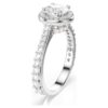 Una Angelic Ring Round Cut, White, Silver-Tone Finish