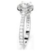 Una Angelic Ring Round Cut, White, Silver-Tone Finish