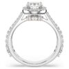 Una Angelic Ring Round Cut, White, Silver-Tone Finish