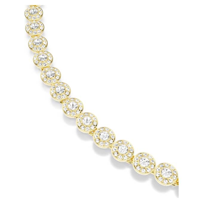 Una Angelic Set Round Cut, White, Gold-Tone Plated Una Angelic Set Round Cut, White, Gold-Tone Plated
