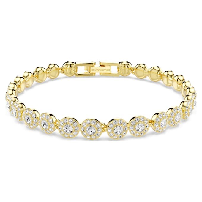 Una Angelic Set Round Cut, White, Gold-Tone Plated Una Angelic Set Round Cut, White, Gold-Tone Plated