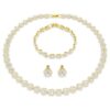 Una Angelic Set Set (3), Round Cut, White, Gold-Tone Plated Una Angelic Set Set (3), Round Cut, White, Gold-Tone Plated