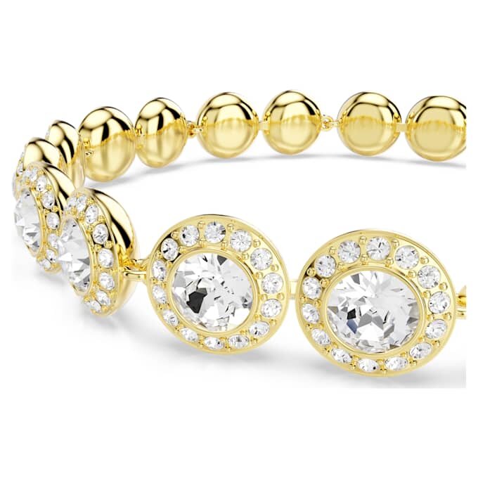 Una Angelic Set Set (3), Round Cut, White, Gold-Tone Plated Una Angelic Set Set (3), Round Cut, White, Gold-Tone Plated