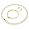 Una Angelic Set Set (3), Round Cut, White, Gold-Tone Plated Una Angelic Set Set (3), Round Cut, White, Gold-Tone Plated