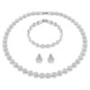 Una Angelic Set Set (3), Round Cut, White, Rhodium Plated Una Angelic Set Set (3), Round Cut, White, Rhodium Plated