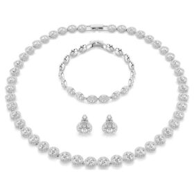 Una Angelic Set Set (3), Round Cut, White, Rhodium Plated Una Angelic Set Set (3), Round Cut, White, Rhodium Plated