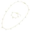 Una Angelic Strandage Crystal Pearl, Round Cut, White, Gold-Tone Plated Una Angelic Strandage Crystal Pearl, Round Cut, White, Gold-Tone Plated