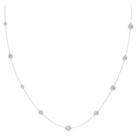 Una Angelic Strandage Round Cut, White, Rhodium Plated Una Angelic Strandage Round Cut, White, Rhodium Plated