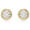 Una Angelic Stud Earrings Round Cut, Gold Tone, Gold-Tone Plated Una Angelic Stud Earrings Round Cut, Gold Tone, Gold-Tone Plated