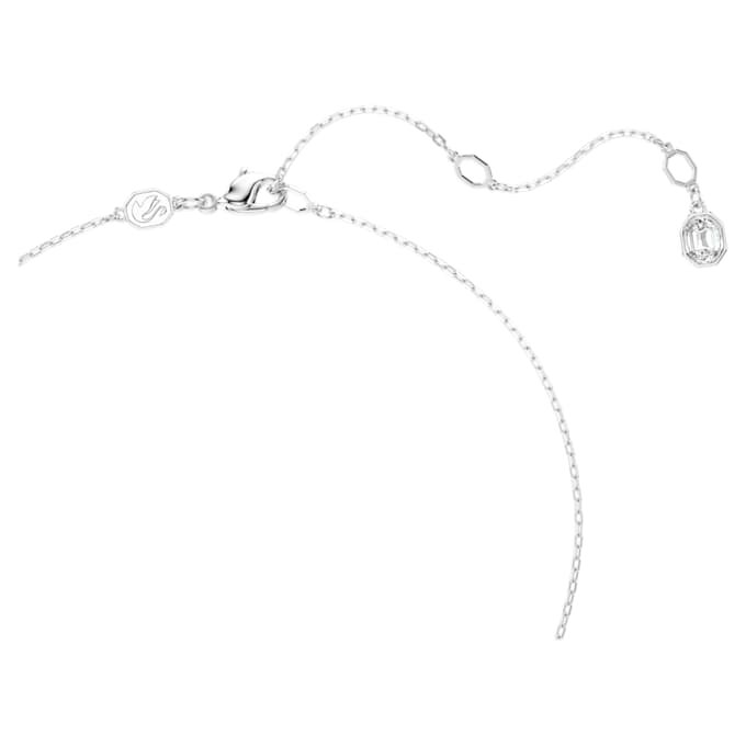 Una Angelic Y Pendant Round Cut, White, Rhodium Plated Una Angelic Y Pendant Round Cut, White, Rhodium Plated