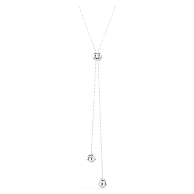 Una Angelic Y Pendant Round Cut, White, Rhodium Plated Una Angelic Y Pendant Round Cut, White, Rhodium Plated