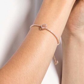 Una Bangle Clover, Pink, Rose Gold-Tone Plated Una Bangle Clover, Pink, Rose Gold-Tone Plated