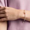 Una Bracelet Round Cut, Oval Shape, White, Rose Gold-Tone Plated Una Bracelet Round Cut, Oval Shape, White, Rose Gold-Tone Plated
