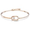 Una Bracelet Round Cut, Oval Shape, White, Rose Gold-Tone Plated Una Bracelet Round Cut, Oval Shape, White, Rose Gold-Tone Plated
