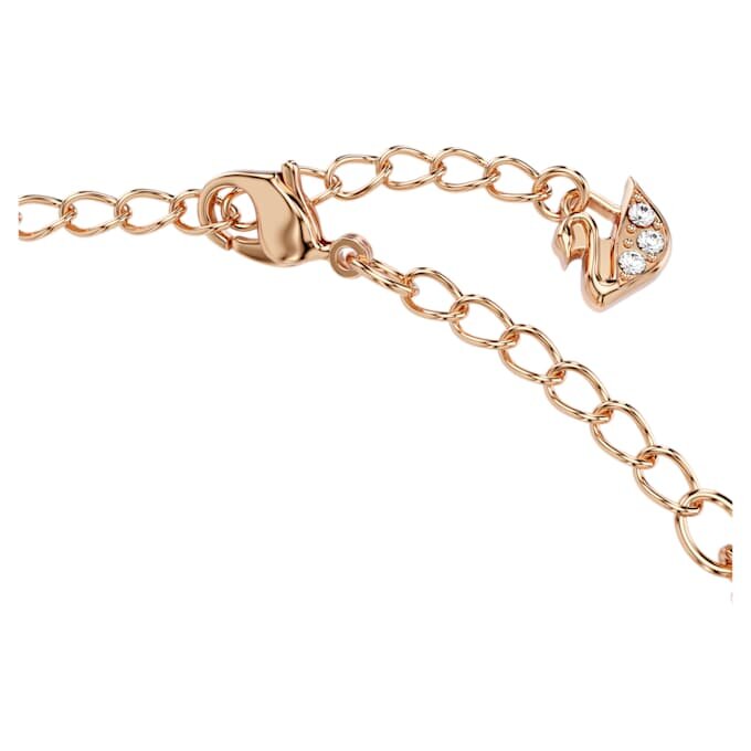 Una Bracelet Round Cut, Oval Shape, White, Rose Gold-Tone Plated Una Bracelet Round Cut, Oval Shape, White, Rose Gold-Tone Plated