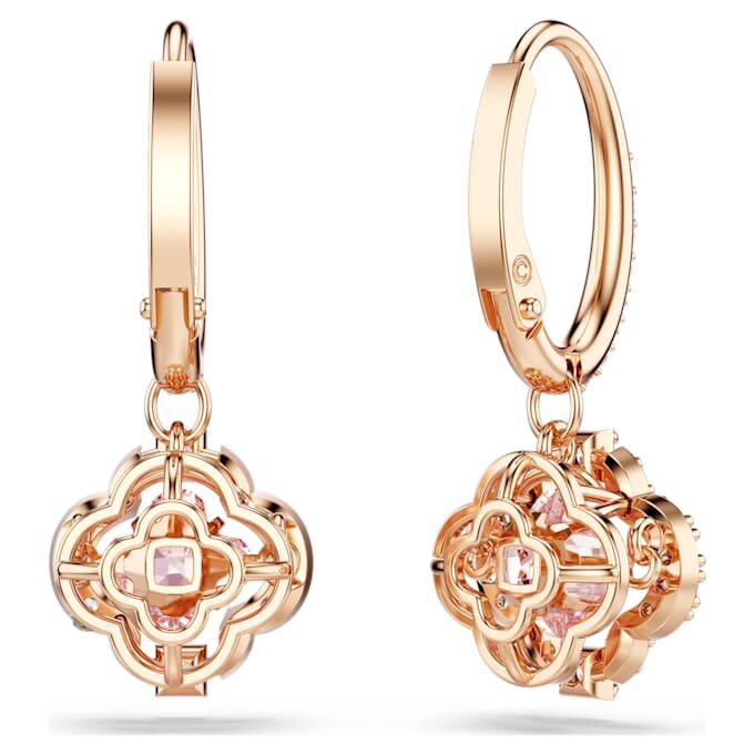 Una Drop Earrings Clover, Pink, Rose Gold-Tone Plated Una Drop Earrings Clover, Pink, Rose Gold-Tone Plated