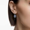 Una Drop Earrings Octagon Cut, Blue, Rhodium Plated Una Drop Earrings Octagon Cut, Blue, Rhodium Plated