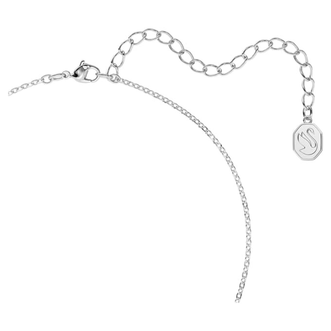 Una Necklace Octagon Cut, Blue, Rhodium Plated Una Necklace Octagon Cut, Blue, Rhodium Plated