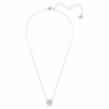 Una Necklace Round Cut, Blue, Rhodium Plated Una Necklace Round Cut, Blue, Rhodium Plated