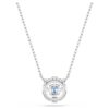 Una Necklace Round Cut, Blue, Rhodium Plated Una Necklace Round Cut, Blue, Rhodium Plated