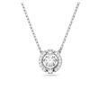 Una Necklace Round Cut, White, Rhodium Plated Una Necklace Round Cut, White, Rhodium Plated