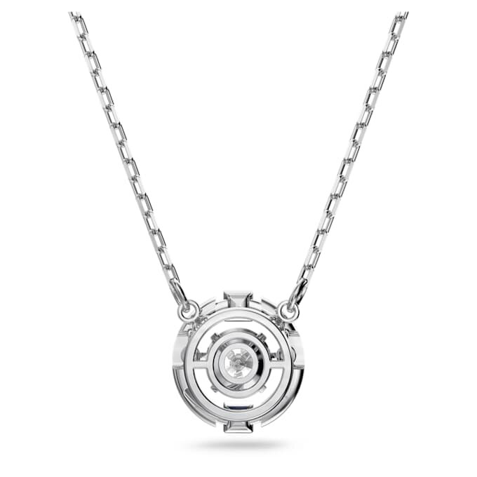 Una Necklace Round Cut, White, Rhodium Plated Una Necklace Round Cut, White, Rhodium Plated