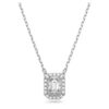 Una Pendant Octagon Cut, White, Rhodium Plated Una Pendant Octagon Cut, White, Rhodium Plated