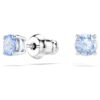 Una Set Round Cut, Blue, Rhodium Plated Una Set Round Cut, Blue, Rhodium Plated