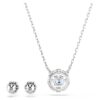 Una Set Round Cut, Blue, Rhodium Plated Una Set Round Cut, Blue, Rhodium Plated