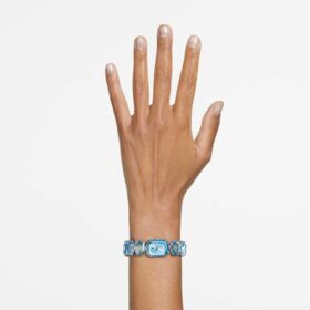 Watch Octagon Cut Bracelet, Blue, Stainless Steel Watch Octagon Cut Bracelet, Blue, Stainless Steel
