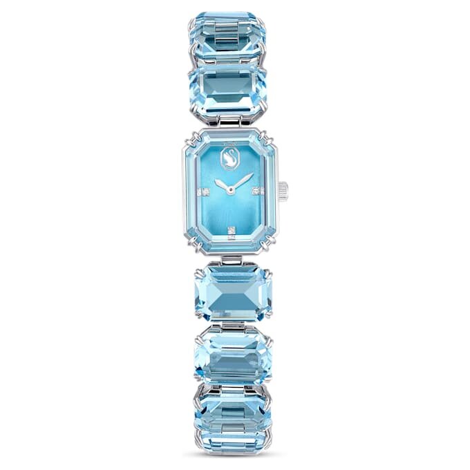 Watch Octagon Cut Bracelet, Blue, Stainless Steel Watch Octagon Cut Bracelet, Blue, Stainless Steel