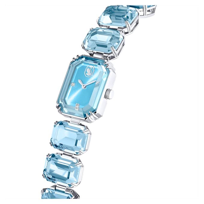 Watch Octagon Cut Bracelet, Blue, Stainless Steel Watch Octagon Cut Bracelet, Blue, Stainless Steel