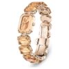 Watch Octagon Cut Bracelet, Brown, Champagne Gold-Tone Finish Watch Octagon Cut Bracelet, Brown, Champagne Gold-Tone Finish