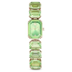 Watch Octagon Cut Bracelet, Green, Champagne Gold-Tone Finish Watch Octagon Cut Bracelet, Green, Champagne Gold-Tone Finish