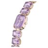 Watch Octagon Cut Bracelet, Purple, Champagne Gold-Tone Finish