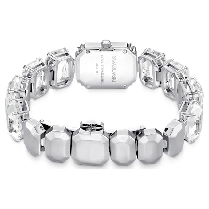 Watch Octagon Cut Bracelet, White, Stainless Steel Watch Octagon Cut Bracelet, White, Stainless Steel