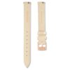 Watch Strap 12 Mm (0.47″) Width, Leather, Beige, Rose Gold-Tone Finish Watch Strap 12 Mm (0.47″) Width, Leather, Beige, Rose Gold-Tone Finish