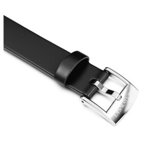 Watch Strap 12 Mm (0.47″) Width, Leather, Black, Stainless Steel Watch Strap 12 Mm (0.47″) Width, Leather, Black, Stainless Steel