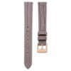 Watch Strap 13 Mm (0.51″) Width, Leather, Gray, Rose Gold-Tone Finish Watch Strap 13 Mm (0.51″) Width, Leather, Gray, Rose Gold-Tone Finish