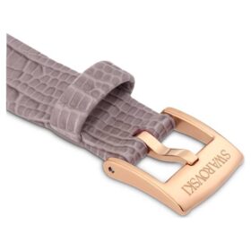 Watch Strap 13 Mm (0.51″) Width, Leather, Gray, Rose Gold-Tone Finish Watch Strap 13 Mm (0.51″) Width, Leather, Gray, Rose Gold-Tone Finish