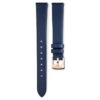 Watch Strap 14 Mm (0.55″) Width, Leather, Blue, Rose Gold-Tone Finish